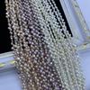 1String, Purple Yellow White Natural Freshwater Pearls, Top Sided Drilled Hole Pearl Beads for Jewelry Making DIY Crafts (Beads 4-5mm, Length 36cm)