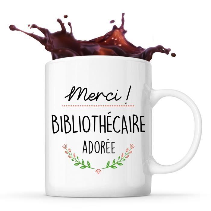 Mug - Thank You - Beloved Librarian - Ceramic - 325 Ml - Dishwasher and Microwave Safe