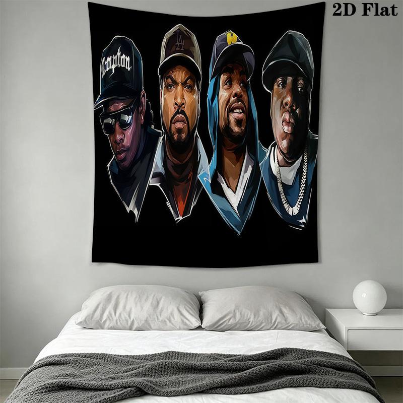 Rap Legends Visual Celebration Threepiece Set 1 Duvet Cover 2 Pillowcase Without Core Soft And Comfortable Christmas Birthday Gift