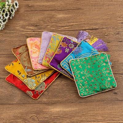 Plate Zipper Quartet Zipper Brocade Packaging Fabric Beads Wallet Jewelery Bag Tips Bag Handbags
