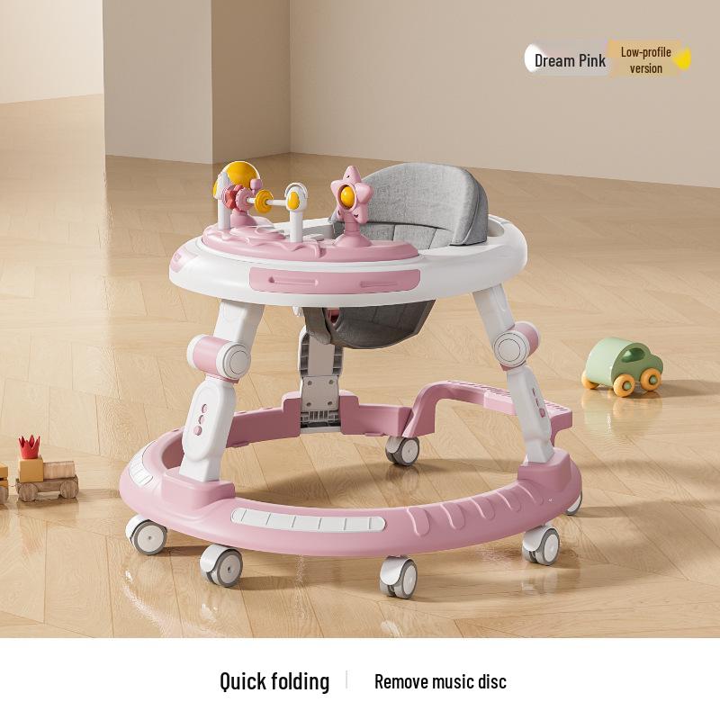 Verstellbarer Lauflernwagen und Hochstuhl für Alter 6 Monate bis 3 Jahre - Kippschutz und Beinstellungs-Präventionsmerkmale
