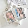 Acrylic Kpop Photo Card Holder Anti-Lost Keychain 3 Inch Ins Transparent Idol Protective Case Bag Bus Cards Sleeves Supplies