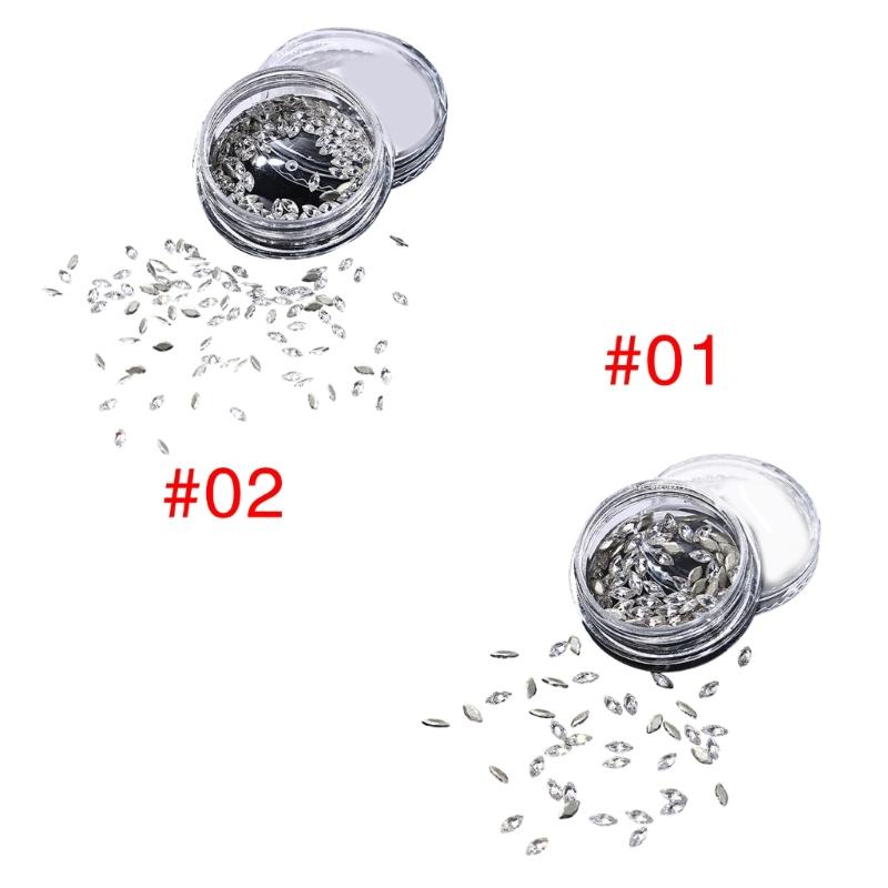 50Pcs Flatback Nail Rhinestones Mini Diamond Nail Charms 3D Crystal Gems Jewelry DIY Manicure Nail Decoration Part
