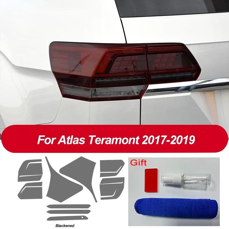 Car Headlight Protective Film Headlamp Transparent Black TPU Sticker For Volkswagen VW Atlas Teramont 2017 2018 Accessories