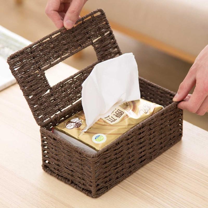 Rattan Napkin Box Retro Napkin Paper Type Napkin Container Cover