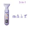 5-In-1 Multifunctional Women Shaver Rechargeable Painless Epilator for Face Underarm Bikini Body Hair Removal