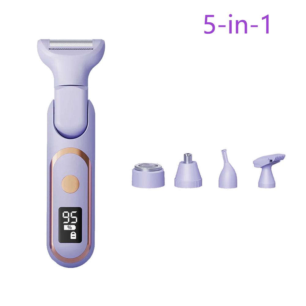 

Многофункциональная женская бритва 5-в-1/4-в-1, перезаряжаемый безболезненный эпилятор, удаление волос на лице, подмышках, в зоне бикини, на теле, электрическая бритва