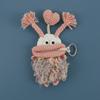 Funny Crochet Keychains Knitting Cute Sausage Mouth Doll Key Holder Knitted Storage Bag Keyrings For Car Keys Custom