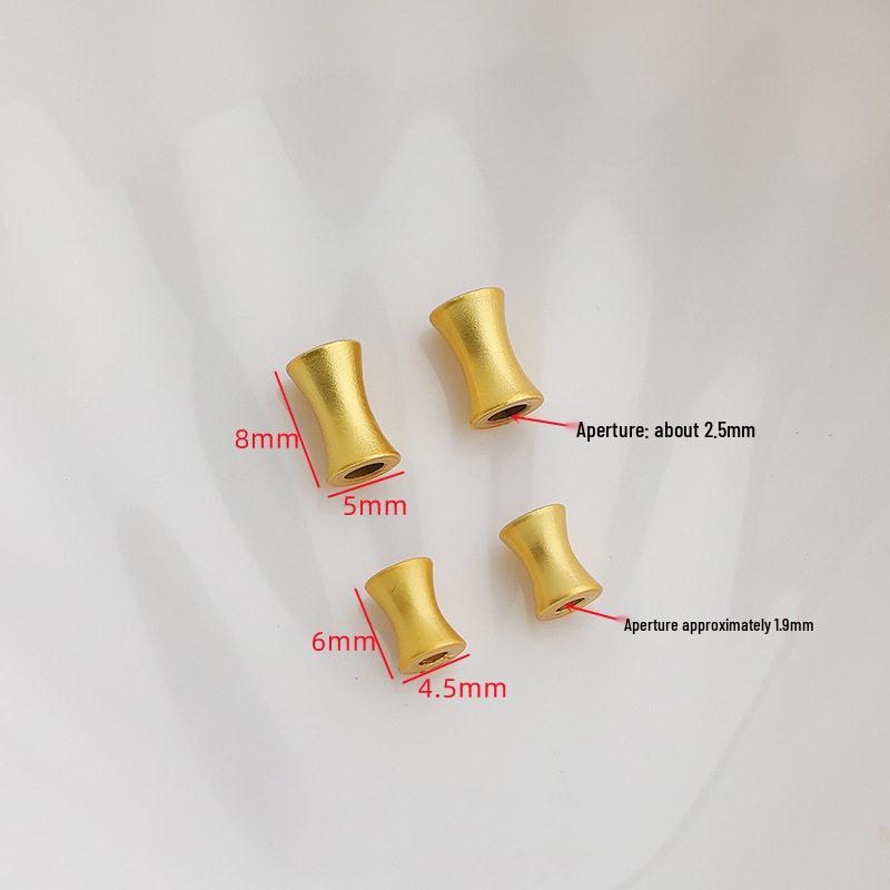 

Matte Gold Tube Beads: Slim Waist, Large Hole, Strong Color Retention for DIY Bracelet & Necklace Jewelry