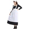 Halloween Maid Costume Set Includes French Maid Apron Maid Dress and Headscarf Set for Women, Kitchen Cooking Apron