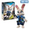 DK7064 Officer Rabbit 1387pcs Models DIY Small-Piece Building Blocks Brick MOC Technical Assembly Toys for Kids Gifts