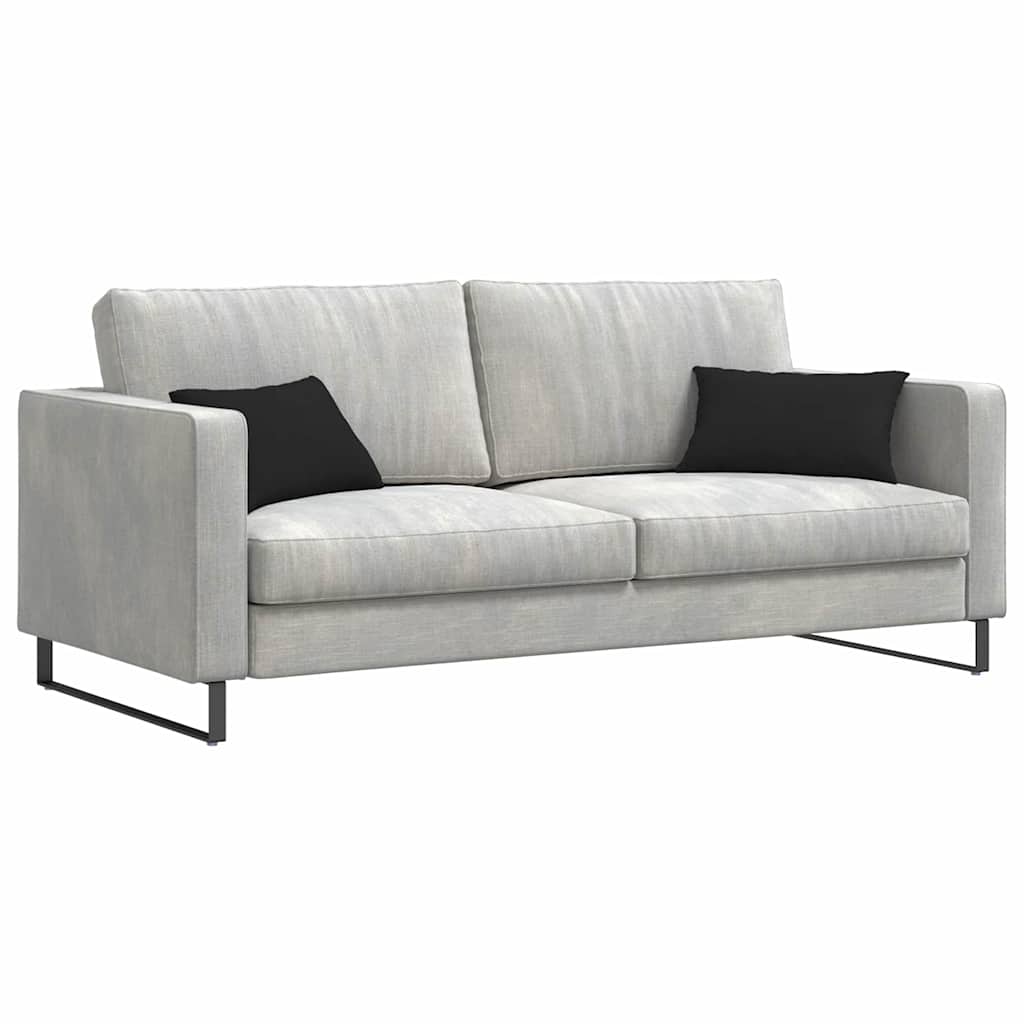 Sofa Cushions 2 Pieces Black 50 X 30 Cm Fabric