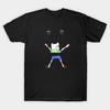 Asian Size Men Black Print T-shirt Adventure Time - Bro Hug No-Cut Heat Transfer Print Cotton Tshirt