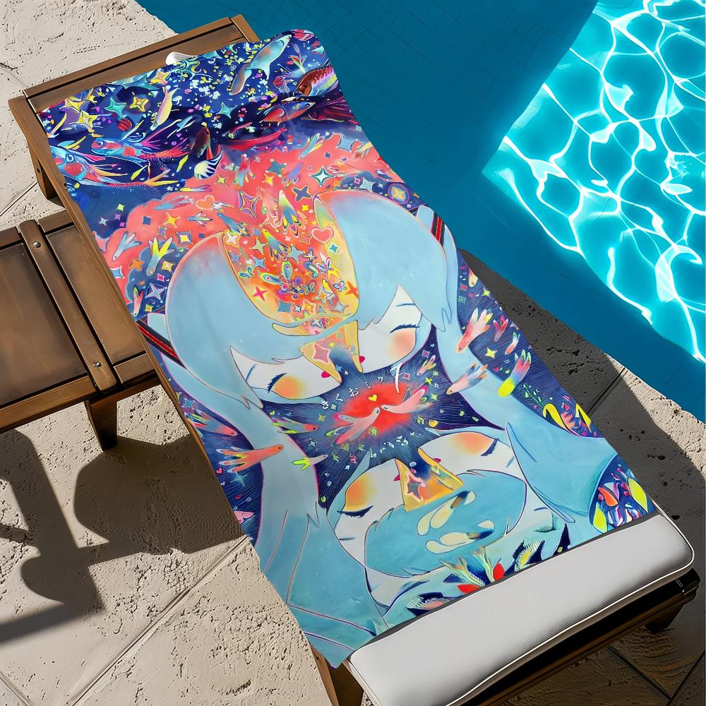 Singer K-Kikuo-o Towel Beach Quick Dry Soft Pool Towels Gift for Travel Gym Shower Camping sports