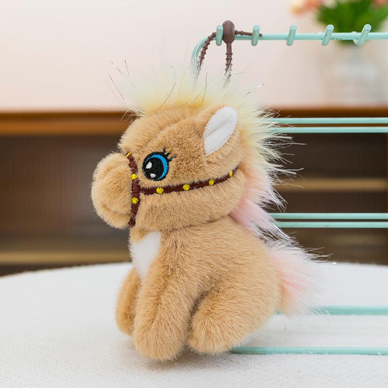 Süßer süßer Pony-Anhänger Plüschtier Puppe Pony-Taschen-Anhänger Schlüsselanhänger Stoffpuppe