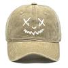 Unisex Adjustable Baseball Cap Smiling Face Hats For Woman Solid Color Washed Retro Snapback Caps Ideal Choice For Gifts