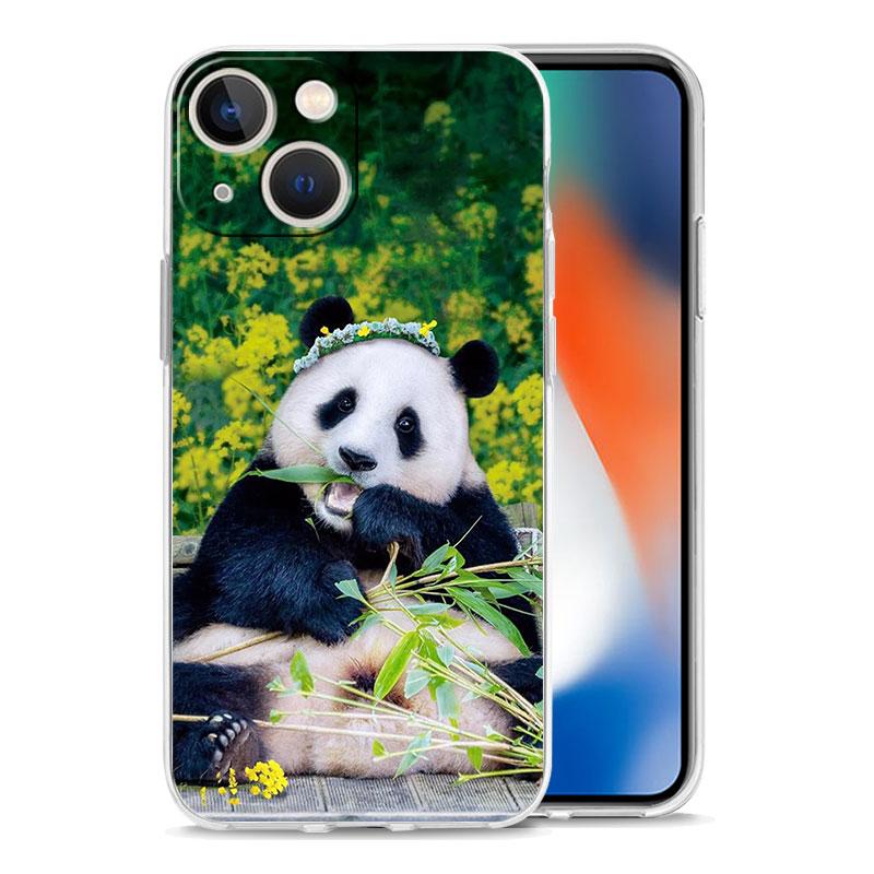 Custodia per Telefono Per iPhone 17 Custodie iPhone Air 16 15 12 13 14 Pro Max 7 8 Plus 16Pro iPhone11 Trasparente Morbida Cover panda