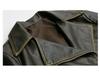 2025 Spring/Autumn Temperament Women's Slim Leather Jacket with Turn-Down Collar