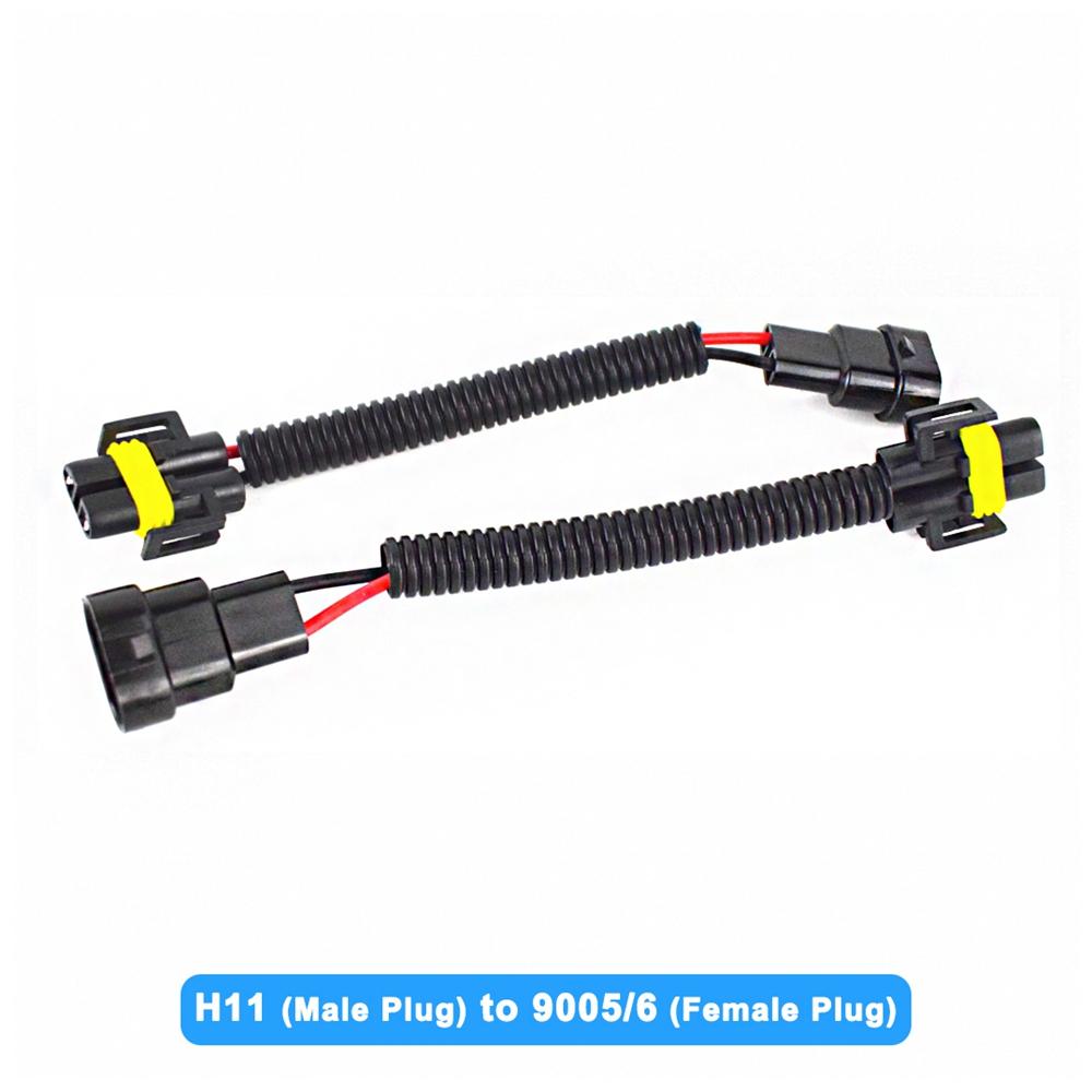 H11 to H1 Adapter Cable H7 Headlight Bulb Wire Car Fog Light Convert 9007 Socket Harness Moto Headlamp Ceramic Plug