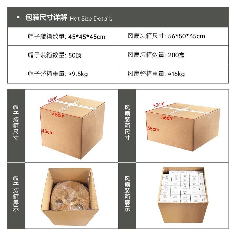 Solar Fan Fisherman Hat Men and Women Summer Outing Mountaineering Shading Sun Protection Hat Three-dimensional Big Eaves Fishing Hat Men