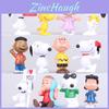 Conjunto de Figuras de Alta Qualidade 12 Peças Peanuts Charlie Brown Snoopy Lucy Franklin