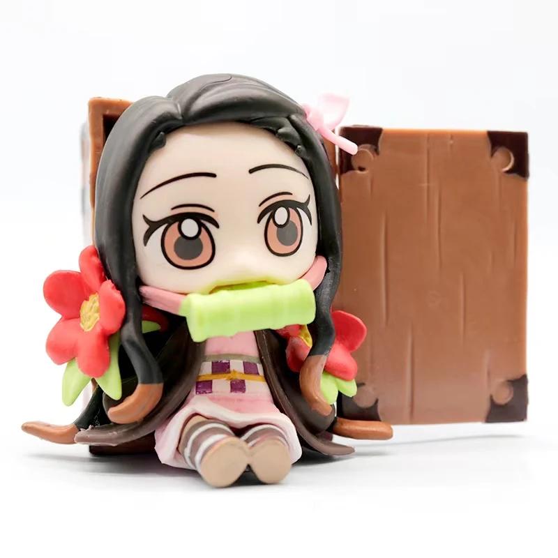 Demon Slayer Tanjiro Kamado Nezuko Anime Zeichentrickfigur Blindbox Kreative Personalisierte Statue Modell Ornament Überraschungsgeschenkbox