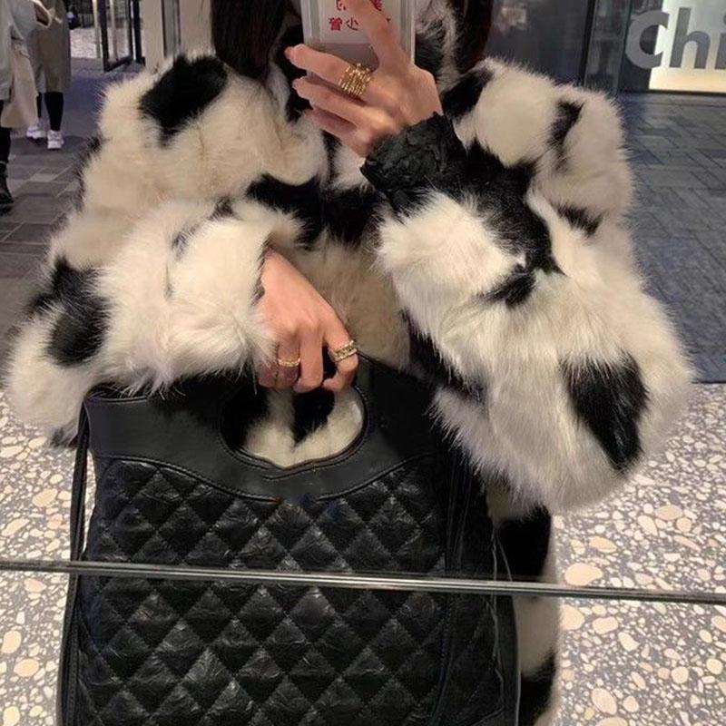 Heart Temperament Plush Coat Winter Warm Stand Collar Fake Fur Jackets Female Thicken Outwears Women Winter Coat