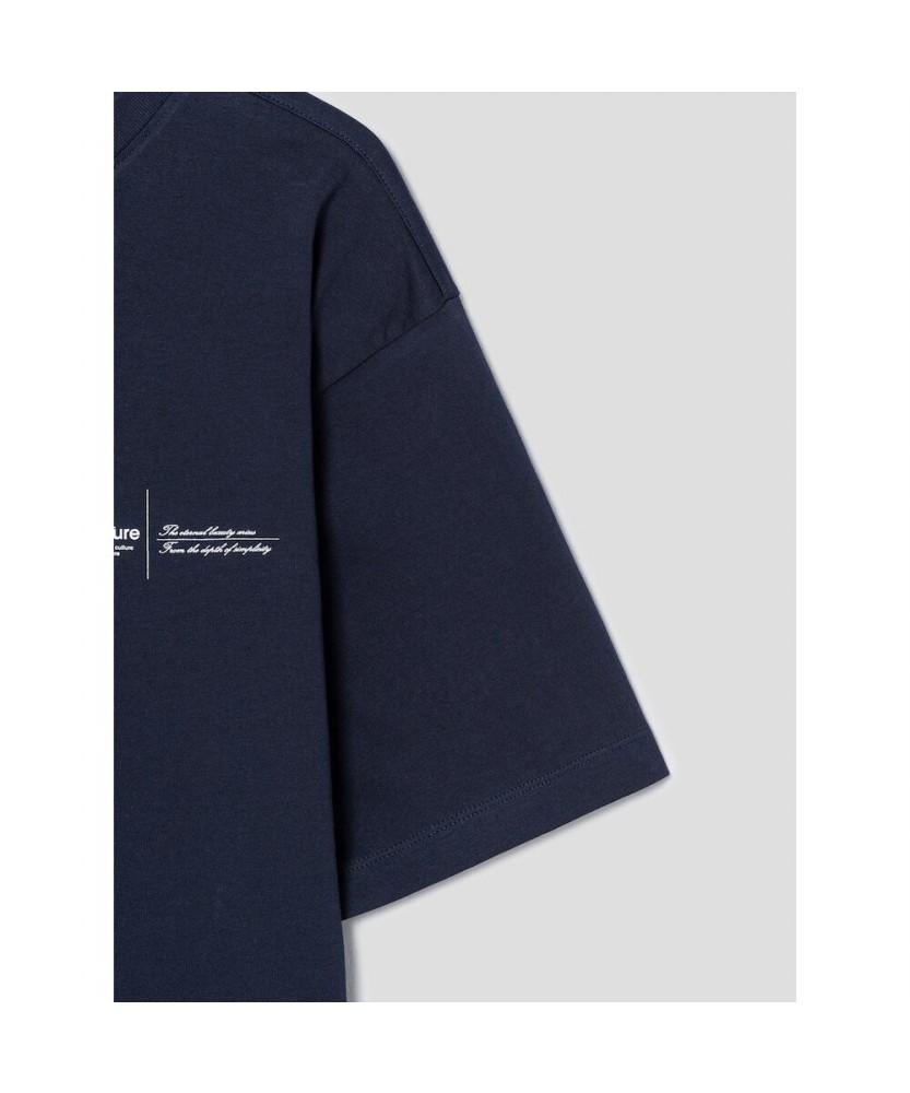 Diaepeocheo Apeature Graphic Boxy Tshirt Navy (Ta5742A16R)