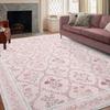 Rugs For Bedroom Pink Flowers Living Room Carpet Non-Slip Machine Washable Large Rug Home Decorative Sofa Coffeetable Floor Mat