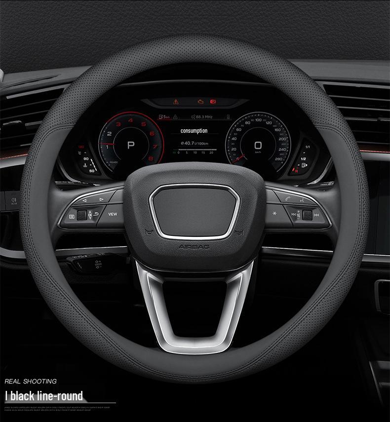 Ford Escape 2020-2024 Steering Wheel Cover, All-Season, No-Sew, Anti-Slip, Sweat-Absorbent