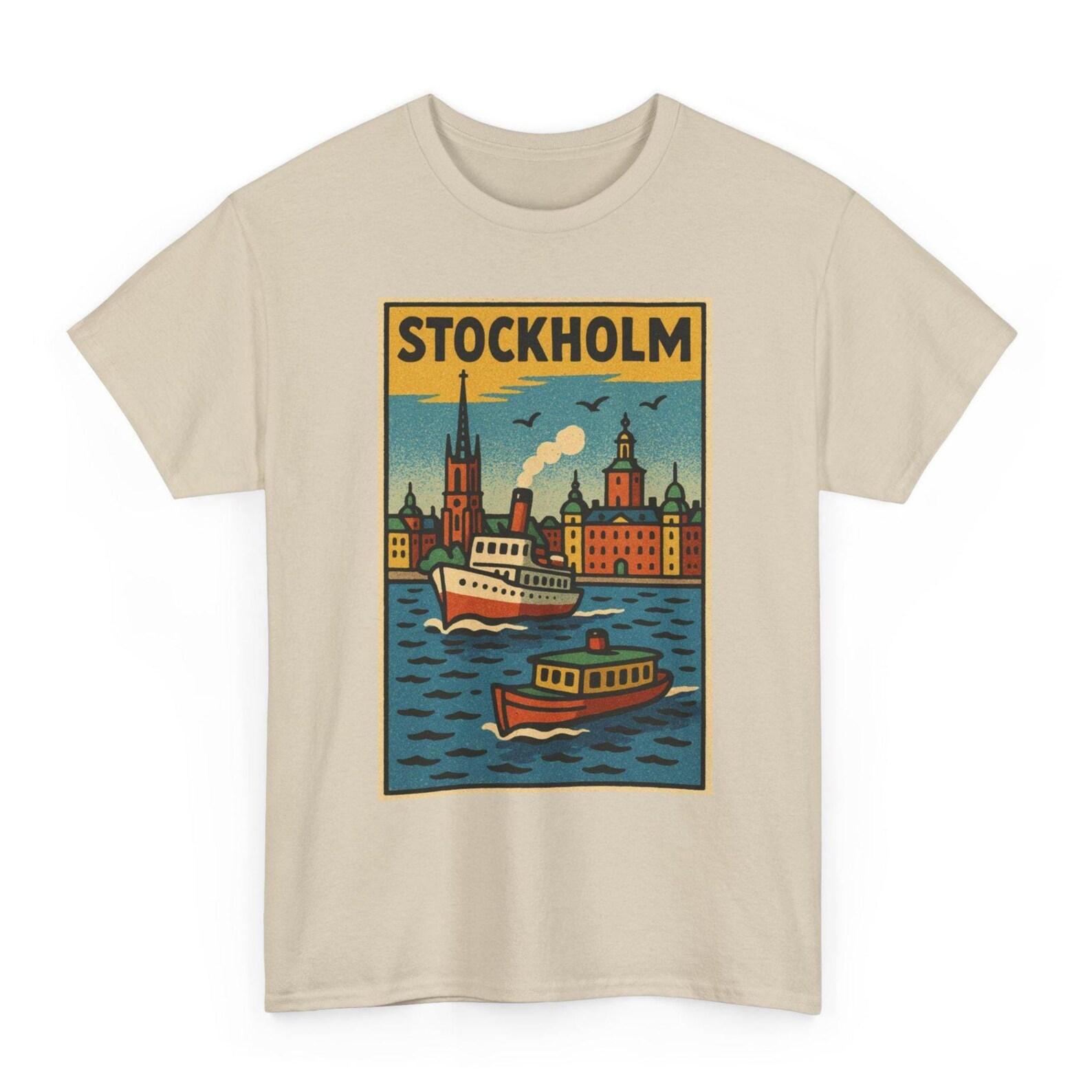 Stockholm T-Shirt Unisex: Retro Sweden Tee S
