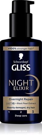 

Schwarzkopf Gliss Night Elixir несмываемый эликсир для поврежденных волос. TU прозрачный