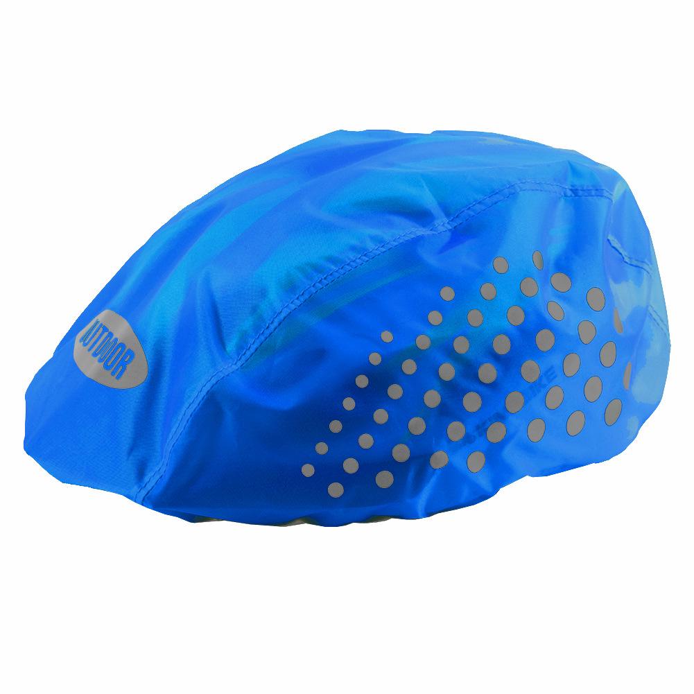 

Reflective Waterproof Cycling Helmet Rain Cover - Safety Sleeve One Size синій