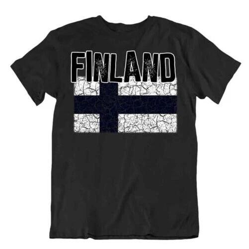 Flag T-Shirt Finland Fashion Country Keepsake Gift Pride Logo L