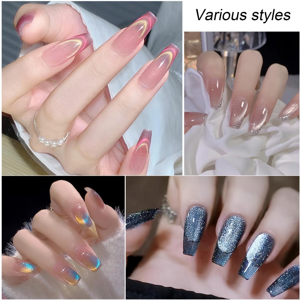 8Pcs Nail Art Cat Eye Magnet For Nails Gel Polish Magnets Pens Nail Art Tools Gradient Ombre Design Magnetic Sticks