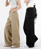 UMM Women'S Short Long Washed Cotton Straight Wide Pants 4 Colors (Type A)