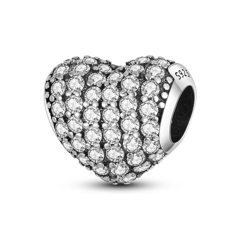 Original Bracelet Charms Copper Heart Shape Series Charms Beads For Women Fashion Diy Jewelry Gifts Making