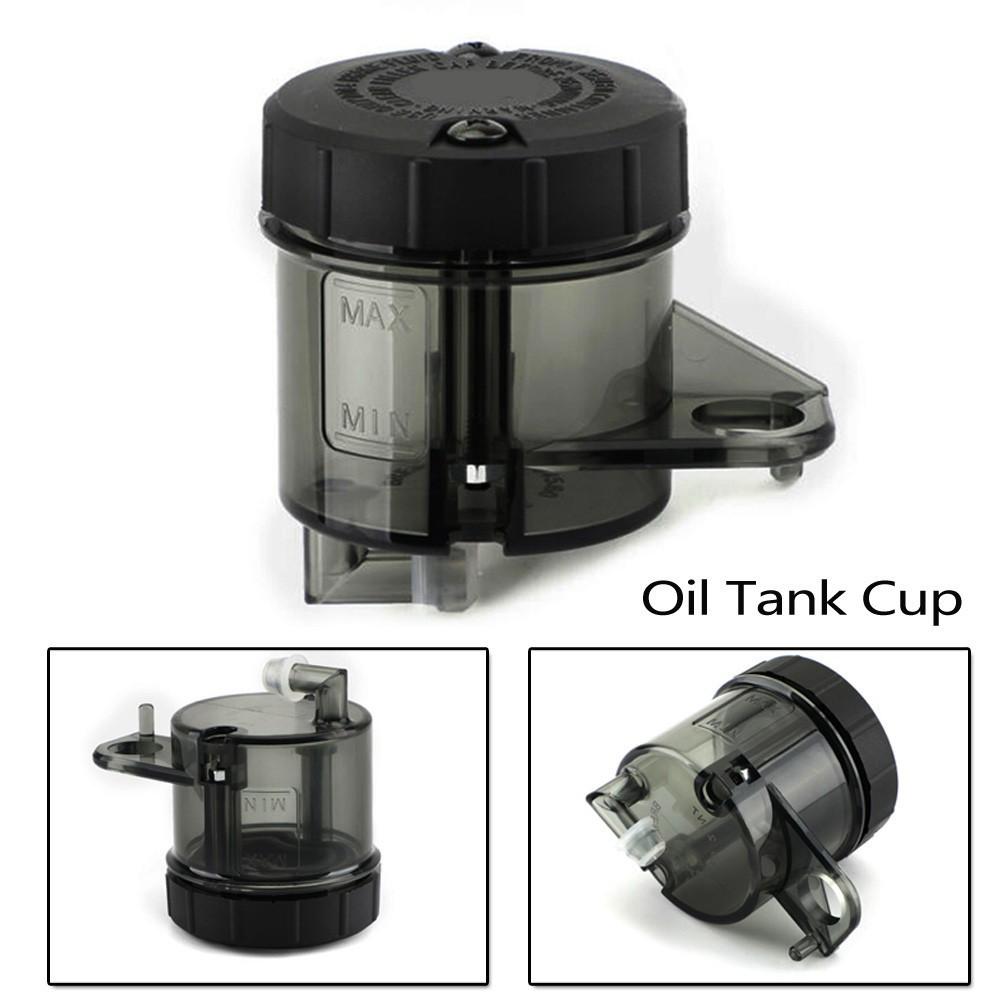 Motorcycle Oil Tank Cup Black Replacement Transparent Plastic For Triumph