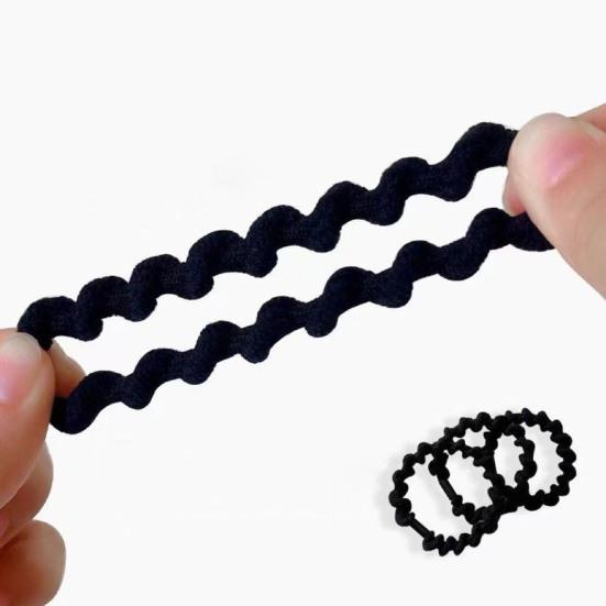 3Pcs Women Hair Ties Thread Texture High Elasticity Hair Bands No