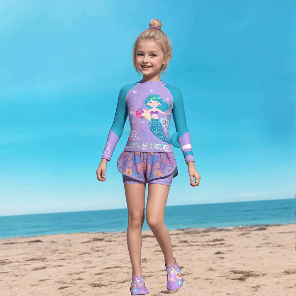 Childrens Onepiece Swimsuit With Polyester Fabric For Water Sports And Swimming Fun