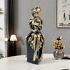 Family Of Three Resin Figurine Home Decor Nordic Style Couple Mother Gift Statue