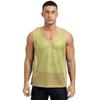 Gilet d'entraînement en maille ajourée pour homme Sport d'équipe Col rond Sans manches Débardeur Musculation Clubwear Tenue de plage