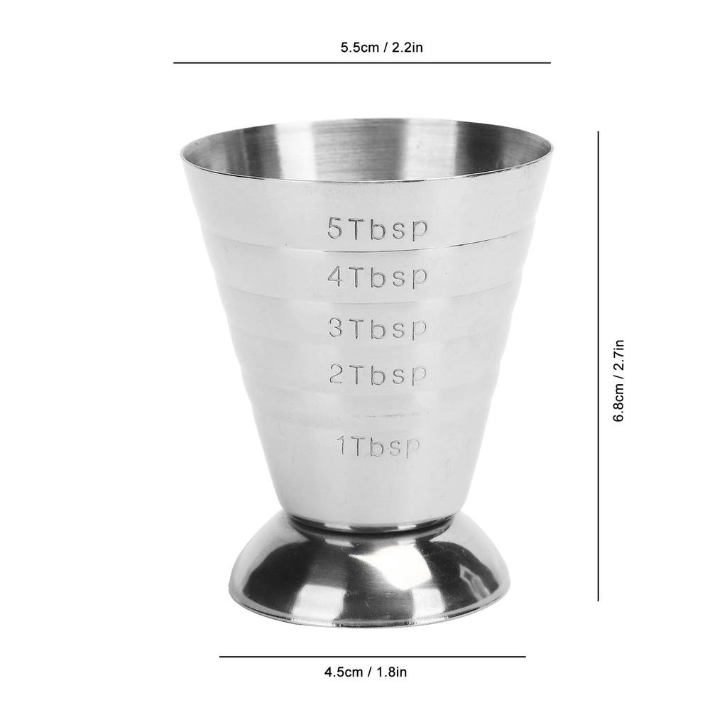 Misurino da Bar Misurino Jigger Misurino in Acciaio Inossidabile con Scala Jigger Multifunzionale per Cocktail Tazza Misurino in Once per Bar
