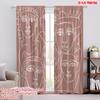2pcs,2D Plane Printing Window Curtain Cubist Faces Versatile 100% Polyester (without Rod) Festive Perfect for Bedroom, Living