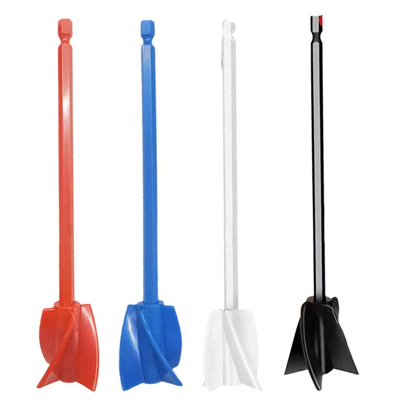 1pcs  Black Epoxy Mixer Paint Drill Attachment Paddle Consistency Liquids Resin Head Stirrer Spiral Blade Stirring Rod Tool