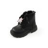 Spring Autumn Kid's Boot Cute Cartoon Bear Black Boots for Girl Fashion Non-slip Versatile Children Causal School Ankle Boots