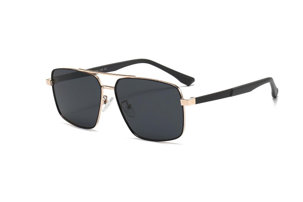 KAJILA 2026 Men's Retro Square Frame Polarized Sunglasses with Double Bridge Sun Protection