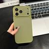 Fluorescent Color Glossy PC Phone Case For iPhone 17 16 15 14 13 Pro Max Lens Camera Touch Button Protective Shockproof Cover