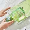 Student straw cup, children's sports water cup, plastic cup, portable double drink, portable cup, men's and women's simple space cup