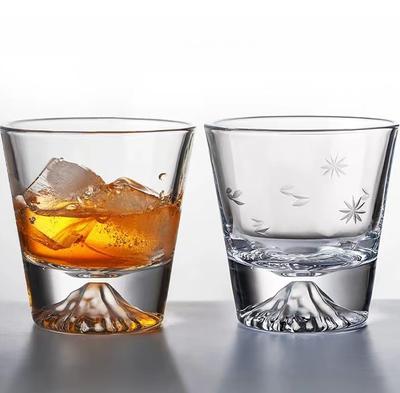 Batone Fuji Glass Cup 270ml Sakura Kiriko Rocks Glass Pair Set Luxury Artisan Handmade Paulownia Boxed Sake Beer Whiskey Glass Stylish Celebration